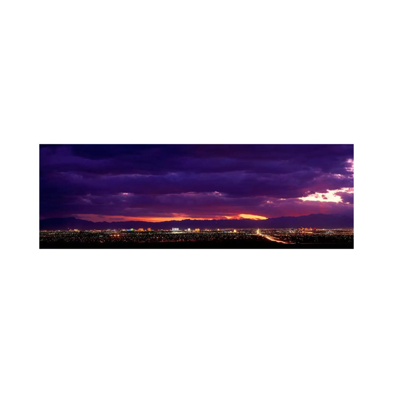 Storm, Las Vegas, Nevada, USA - Wrapped Canvas Panoramic Print, 30.48 cm H x 91.44 cm W x 1.91 cm D
