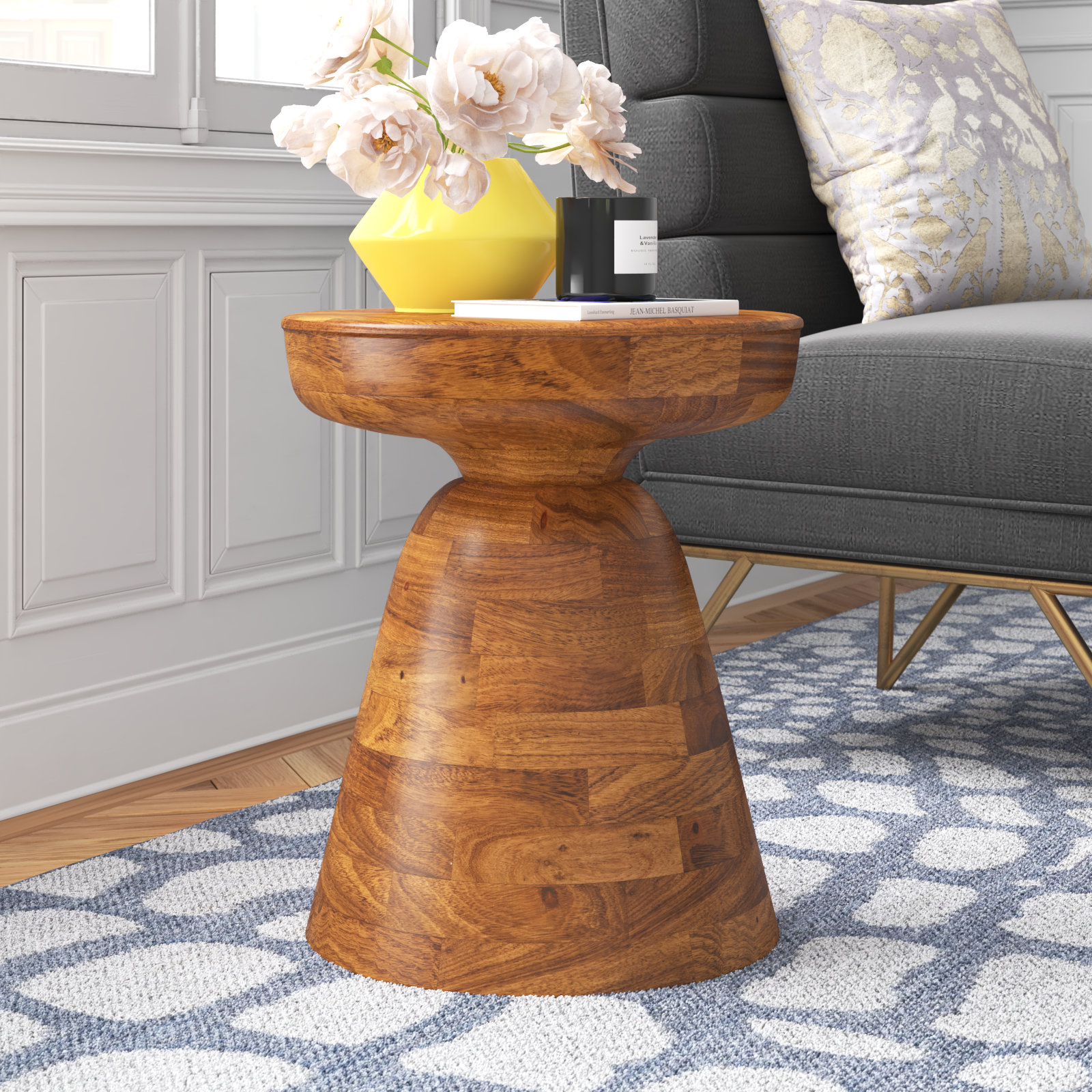 Vanola 16" End Table, Wooden Brown