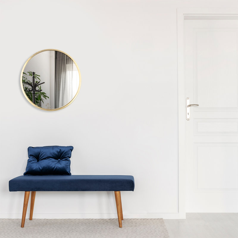 Miroir rond 28 po Mirrorize, 23 po x 23 po, Or