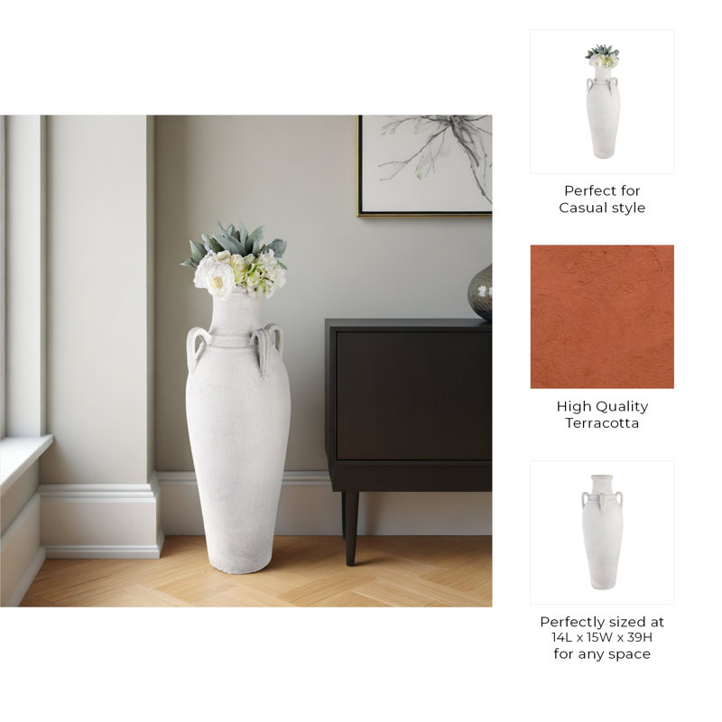 Handmade Clay Floor Vase