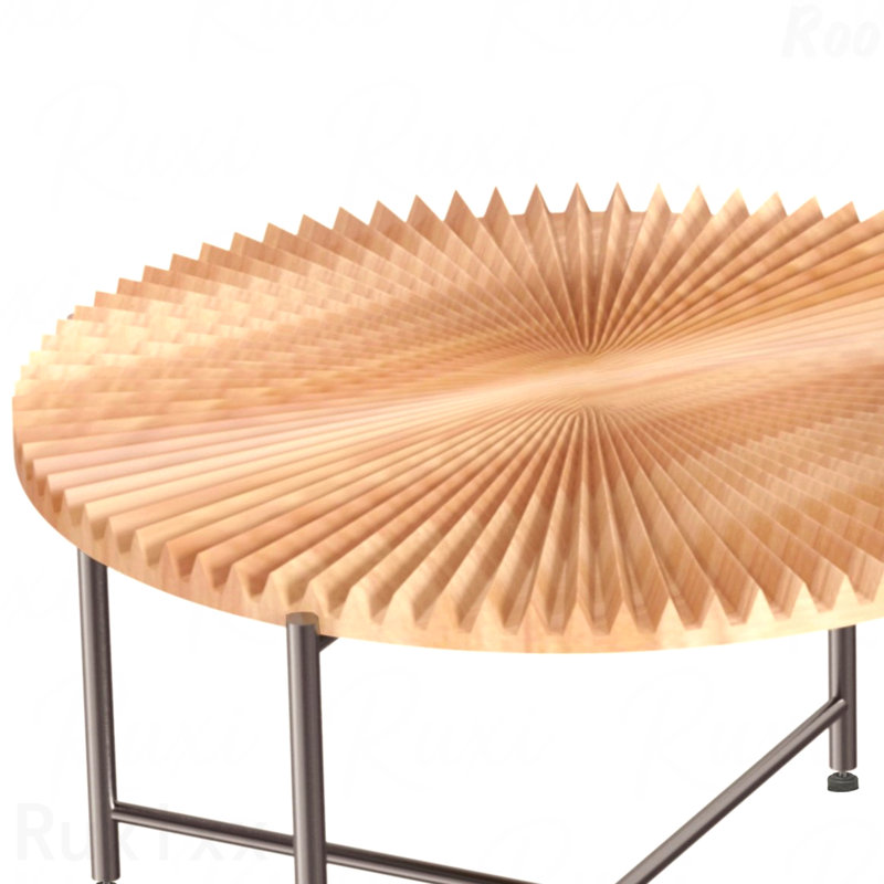 Ensemble de table basse et de table d'appoint 2 pièces Radial, Brun