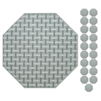 Ensemble de tapis intérieur / extérieur en polyester touffeté à la machine Jerins