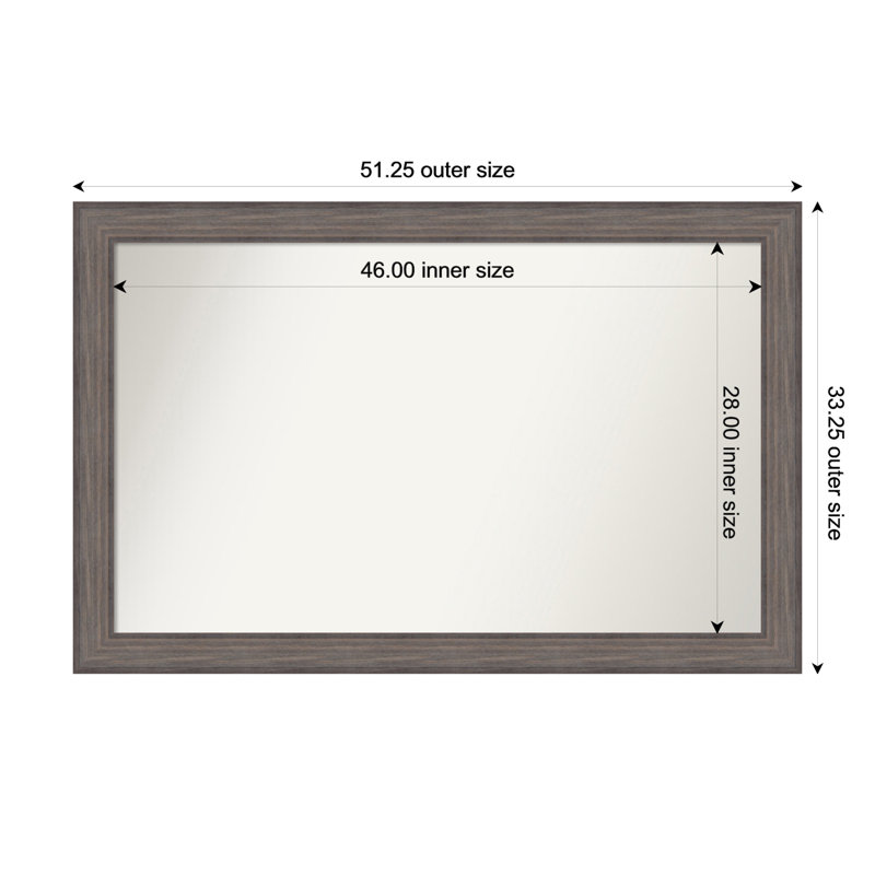 Miroir Hannaley, Rectangle, 33,25 po x 51,25 po