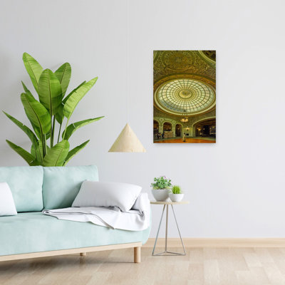 Interiors Of Preston Bradley Hall & Tiffany Dome, Chicago Cultural Center, Chicago, Cook County, Illinois, Usa Contemporary Wall Art