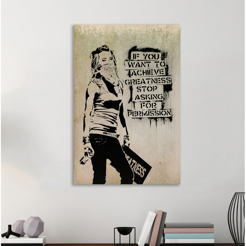 Greatness II by Banksy - Wrapped Canvas Print, 107cm H x 71cm W x 4cm D