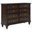 Gunthar 4-Piece Full Bedroom Set Wine Red And Dark Oak-157558213