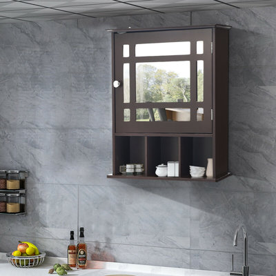 Plewak 20'' W 24'' H Surface Framed Medicine Cabinet Mirror 3 Adjustable