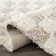 Atiran Checkered Shag Beige Area Rug