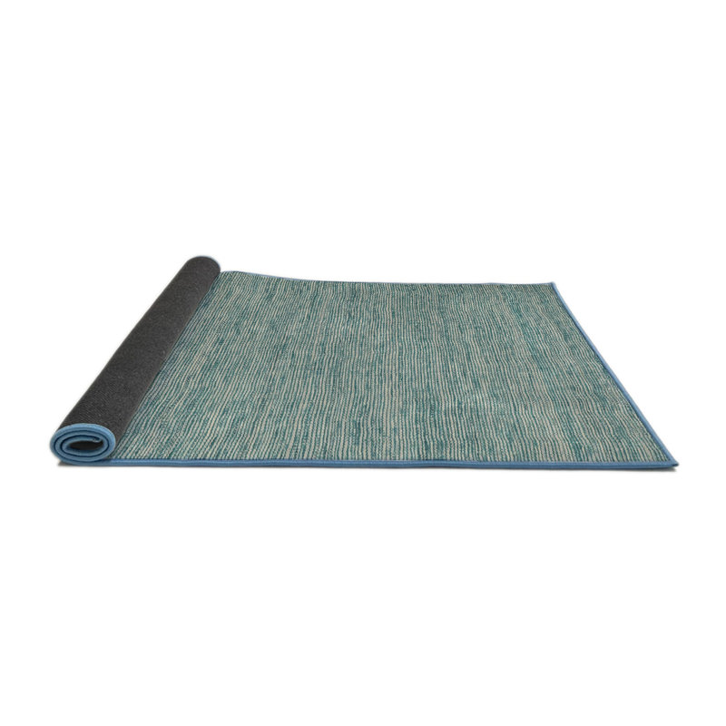 Tapis contemporain bleu, Rond 8 pi