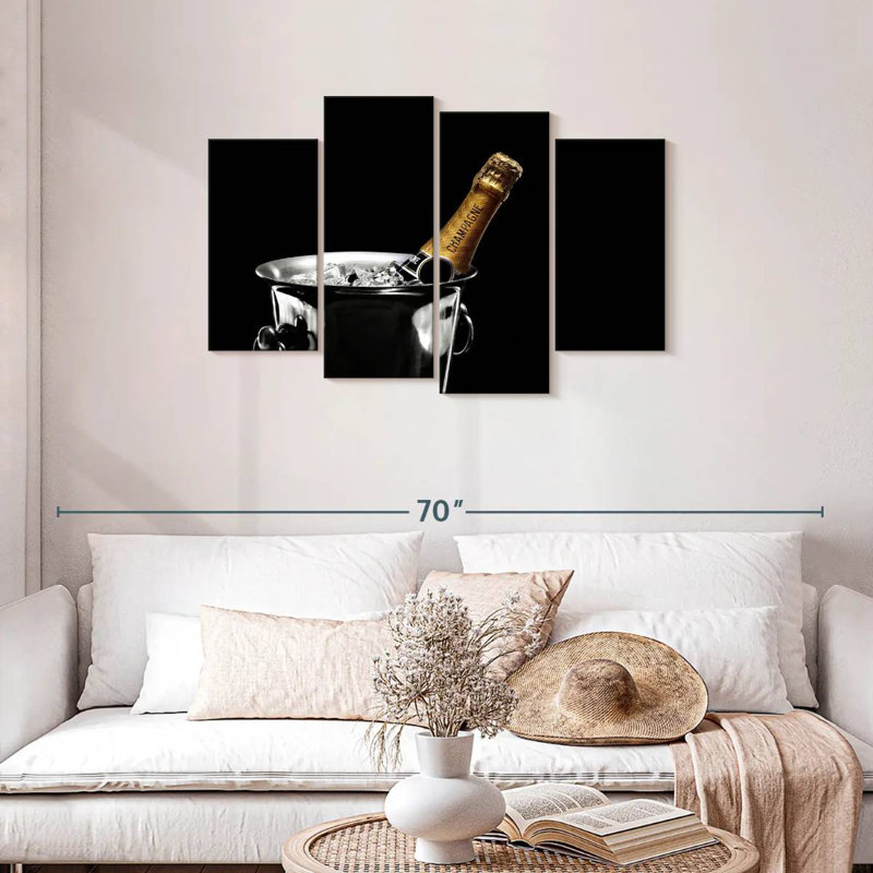 Yarlin Champagne In Ice Bucket, 27" H x 43" W