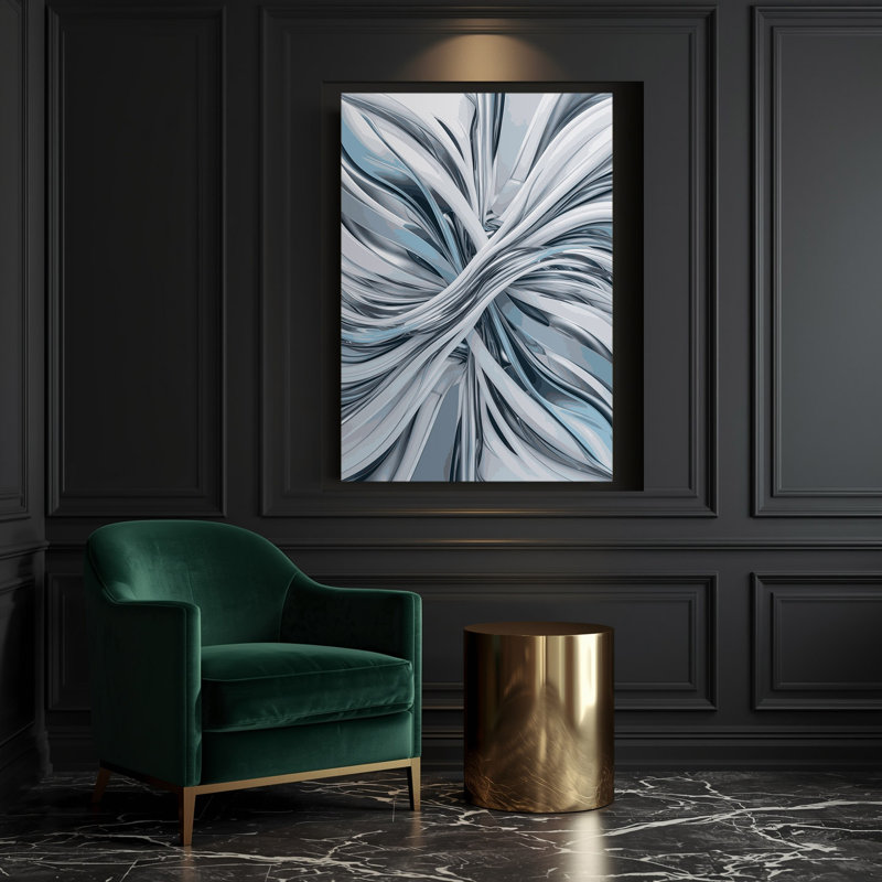 Art numérique sur toile, abstraction numérique 33, H 11 po x l 14 po