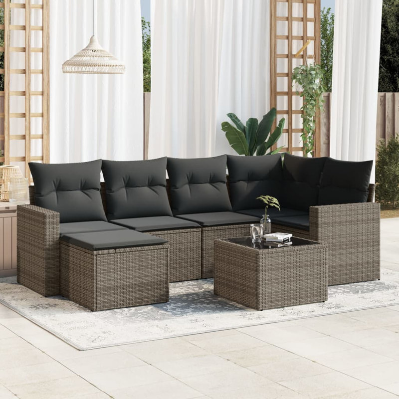 Ensemble de canapé de jardin Vidaxl gris