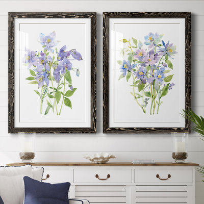 Columbine Spray I " Columbine Spray I " 2 - Pieces Painting Print