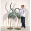 Crane Bronze Garden Statue