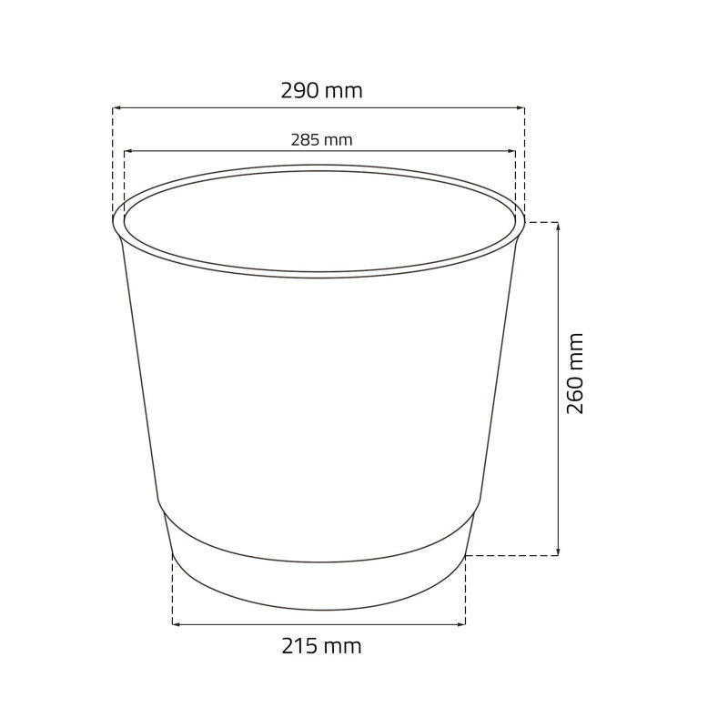 Petty Pot Planter, Anthracite, 27 cm H x 30 cm W x 30 cm D