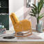 Chaise berçante moderne, fauteuil berçant d'appoint Mid-Century avec poche latérale