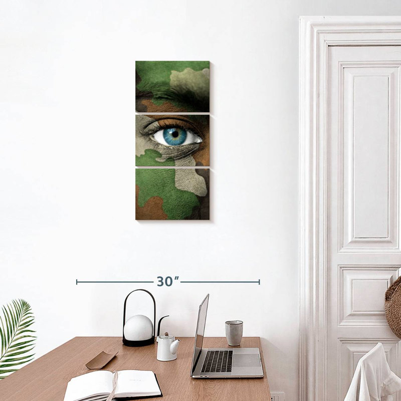 Camouflage militaire, H 27 po x l 12 po
