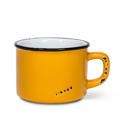 Pink Enamel Look Cappuccino Cup