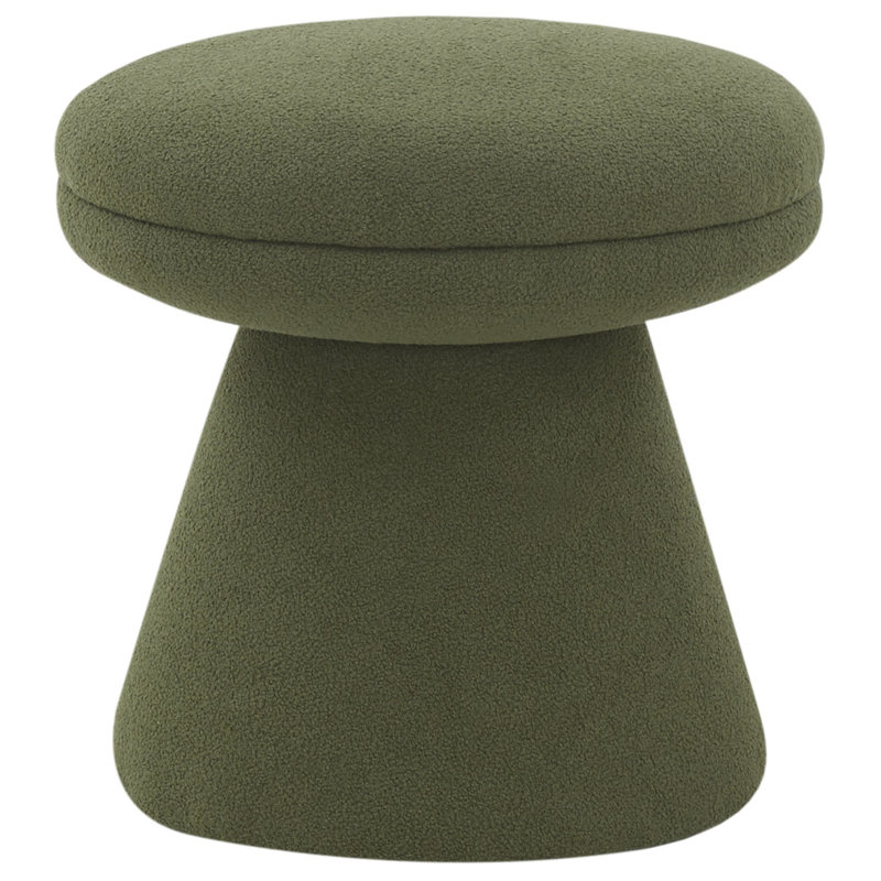 Repose-pieds Jahlynn Boucle, Olive