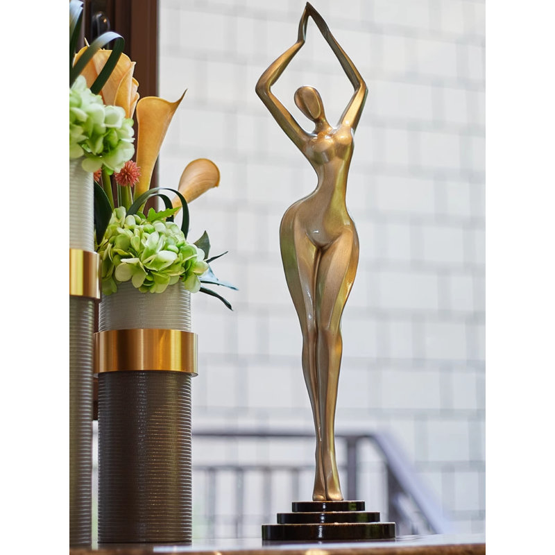 Sculpture Minimalist, Or, H 27,17 po x l 6,69 po x P 5,31 po 