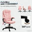 Fauteuil de bureau vibrant à haut dossier, fauteuil de bureau de direction avec chaleur, pour la maison et le bureau-449720582