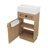 18.5-Inch Versatile Bathroom Vanity Reversible Resin Sink Cabinet Adjustable Shelf