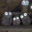 Ensemble de 3 statues Yorkshire Solar Owl-29126349