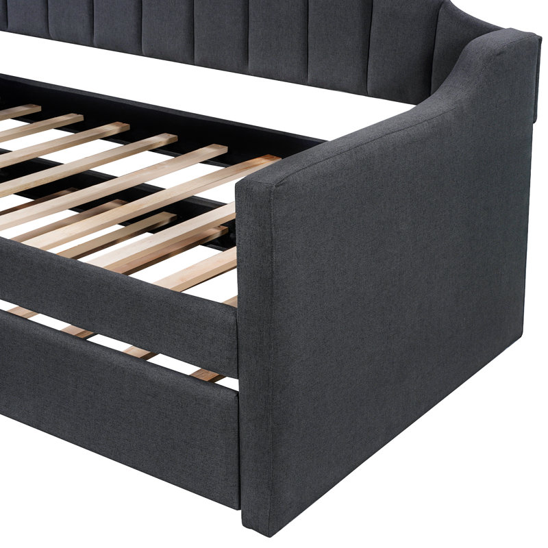 Lit plateforme simple tapissier Bexhill, Noir