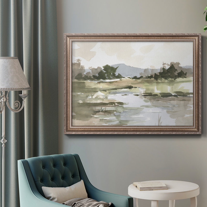 Autumn Stream I - Peinture sur toile encadrée, H 16 po x l 20 po x P 2,5 po