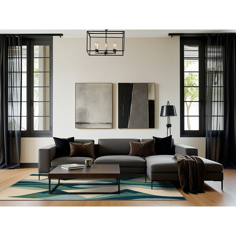 Crescent Horizons Rug, Rectangle 2' x 3'