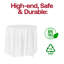 Nappes rondes jetables en plastique blanc (84 po) - 96 nappes