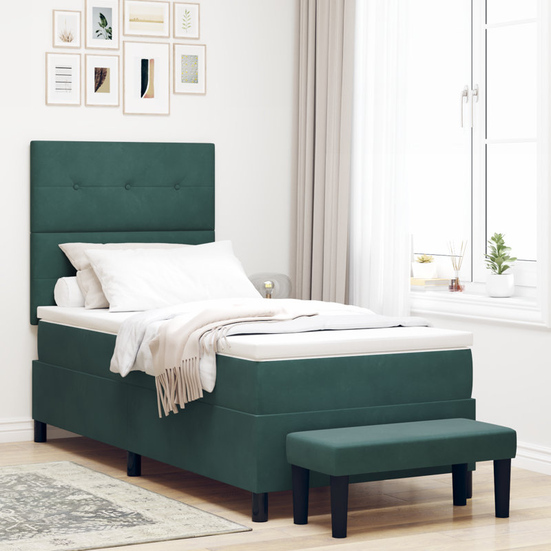 Upholstered Bed Frame with Mattress