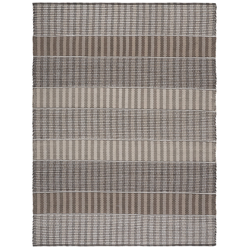 Braided 764 Hand Woven Cotton Pile Geometric Rug, Rectangle 8' x 10'