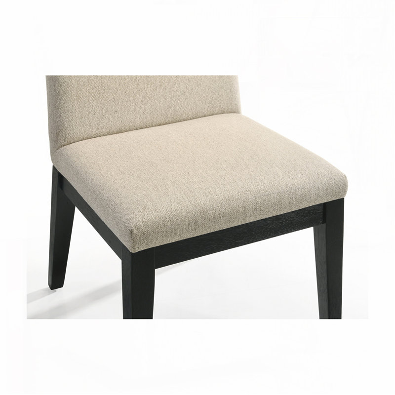 Chaise d'appoint en tissu, Beige/noir