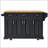 54Inch Large Kitchen Island With Rubber Wood Drop Leaf, Embossed Texture Rolling Cart On 4 Wheels, Ample Storage For Kitchen And Dining Room