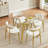 35.4-Inch Square Tempered Glass Dining Table