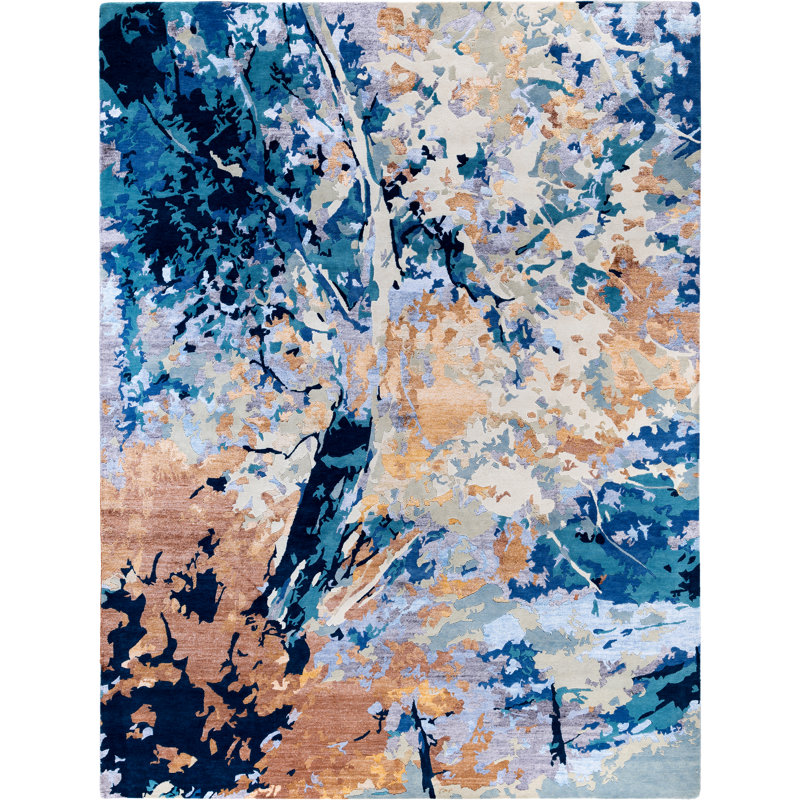 Overdyed One-of-a-Kind Rectangle 9'2" X 12'2" Area Rug
