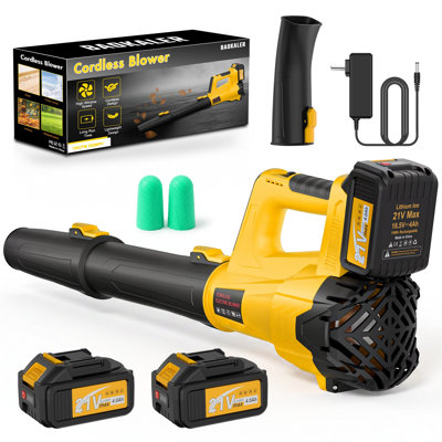 Portable Cordless Leaf Blower, 150MPH 600CFM Electric Leaf Blower with 2-Speed Adjustment Ideal for Yard, Patio, Walkway Leaf Snow Dust Removal