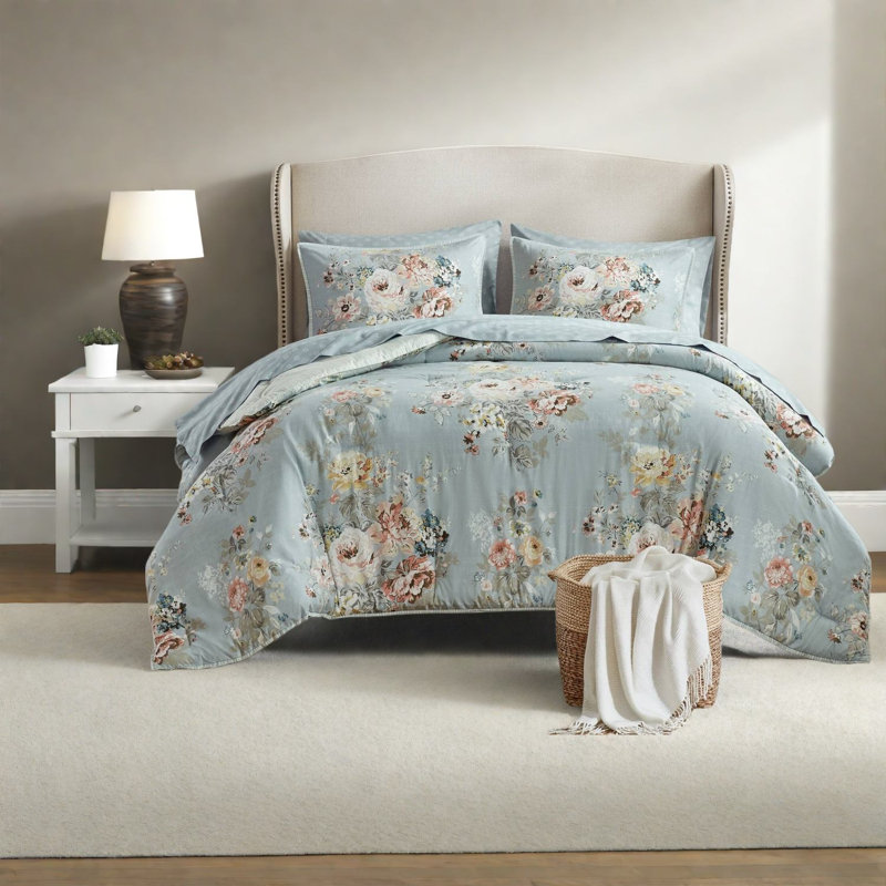 Vintage Floral Bedding Sets Polyester Comfort Twin Xl