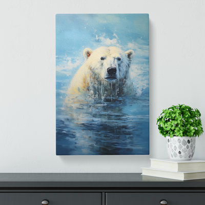 Polar Bear Informel - Wrapped Canvas