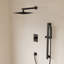 Système de douche à pluie 10 "à pression équilibrée avec douche à main réglable à glissière et valve brute-89090873
