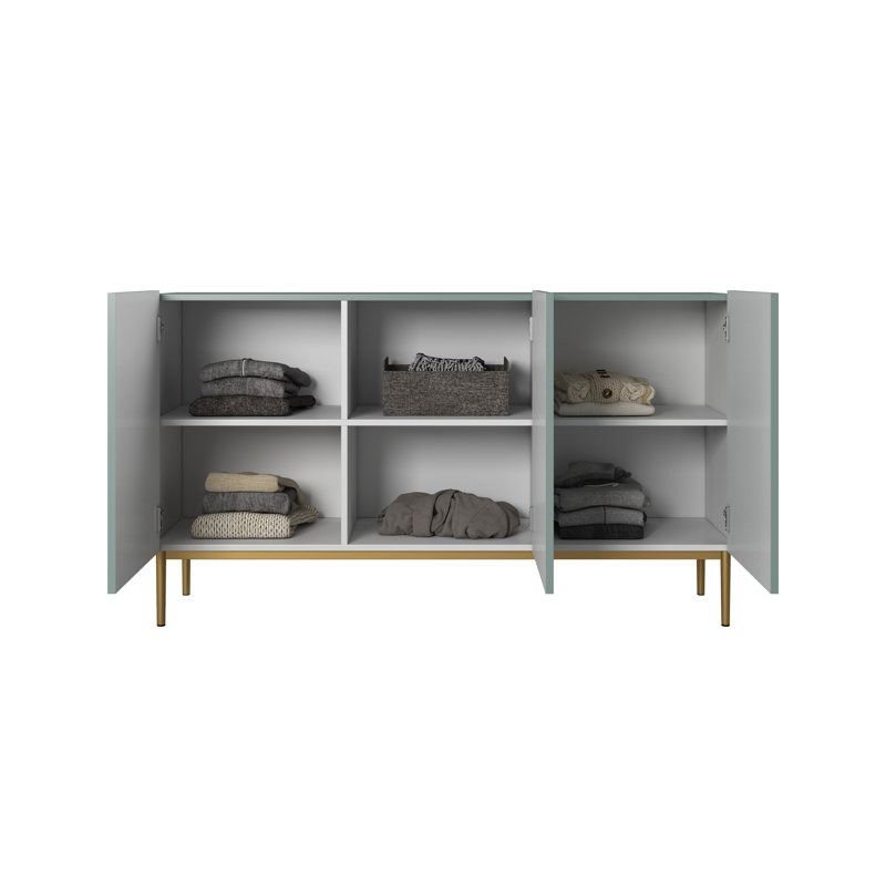150cm Sideboard, Green/Gold