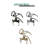 Kingston Brass Wilshire Three-Handle 2-Hole Tub Wall Mount Clawfoot Tub Faucet with Hand Shower-17435505