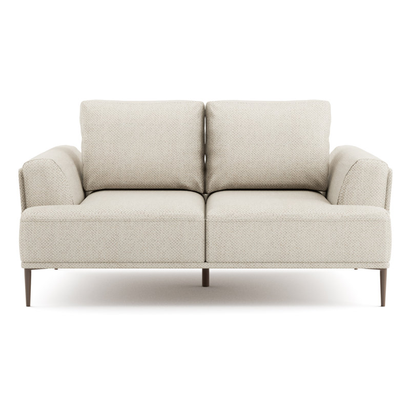 Causeuse rembourrée Kertu, Beige clair
