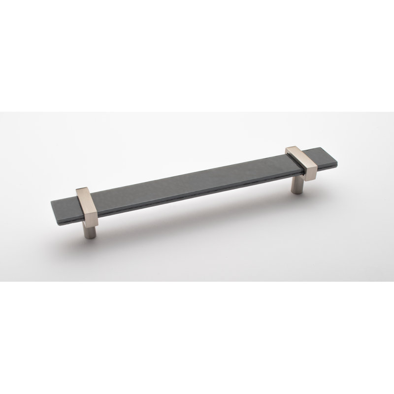 Adjustable 9" Length Bar Pull, Satin Brass/Black, 9"