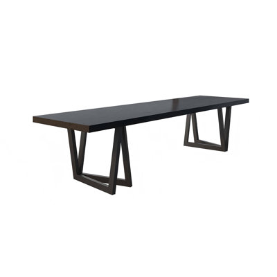 86.61"Modern minimalist black rectangular pine conference table