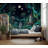 Night Jungle Wallpaper Astronauts Rocket Ship Removable Wall Decor-1720497377-1720497382