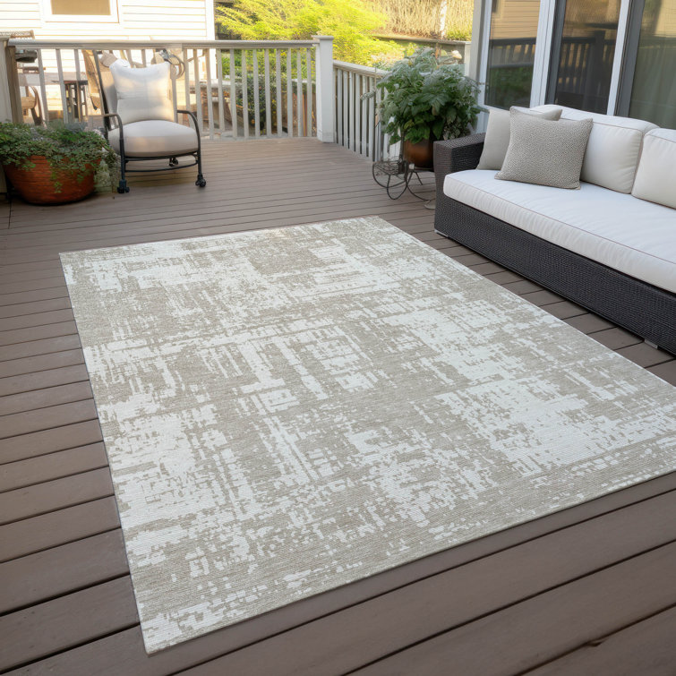 Malek Indoor/Outdoor Area Rug with Non-Slip Backing