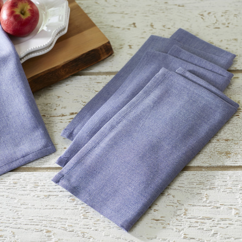 Caron 100% Cotton Square Napkin, Navy