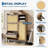 Rattan Shoe Cabinet with 3 Flip Drawers & 5-Tier Shelves, Freestanding Entryway Shoe Storage Organizer-1999525675